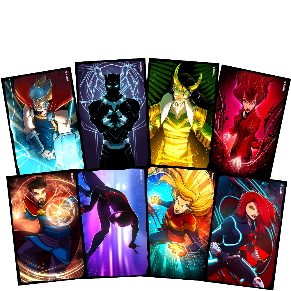Card Sleeves - Marvel Dice Throne (8 heroes)